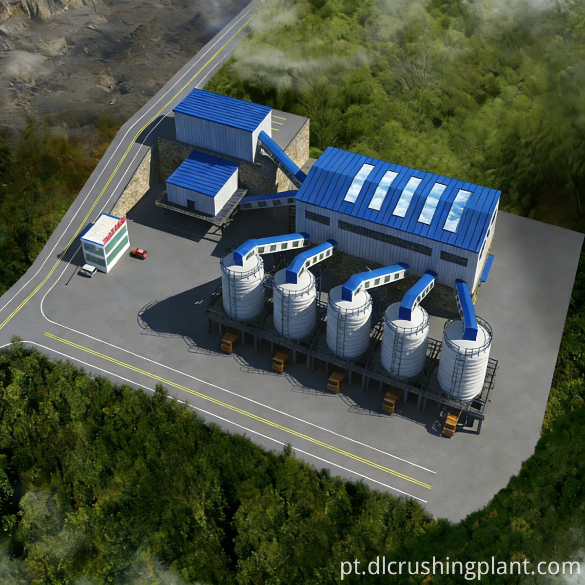 Highway Construction Stone Line
